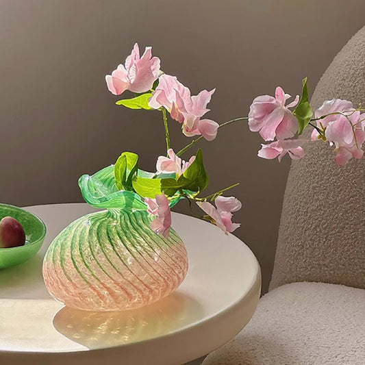 Pink Fishtail Glass Vase