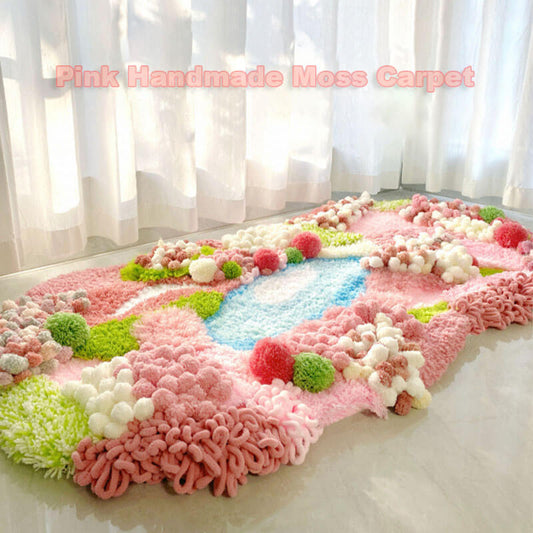 Pink Handmade Moss Carpet