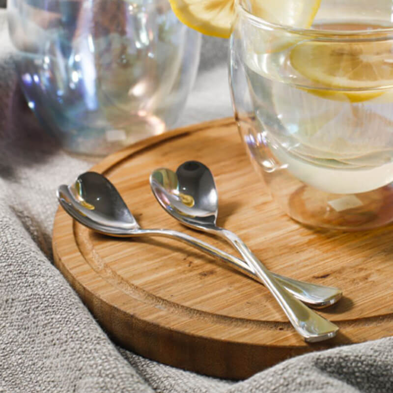 Plant Shape Stainless Steel Dessert Spoon Set