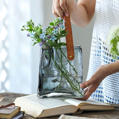 Pleated Bag Glass Vase