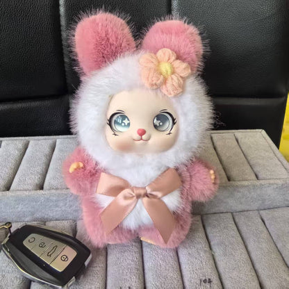 Plush Rabbit-Cat Figurine Charm