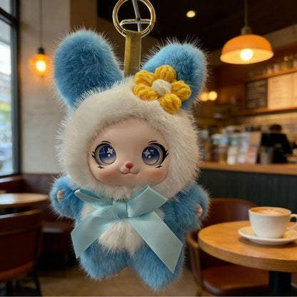 Plush Rabbit-Cat Figurine Charm