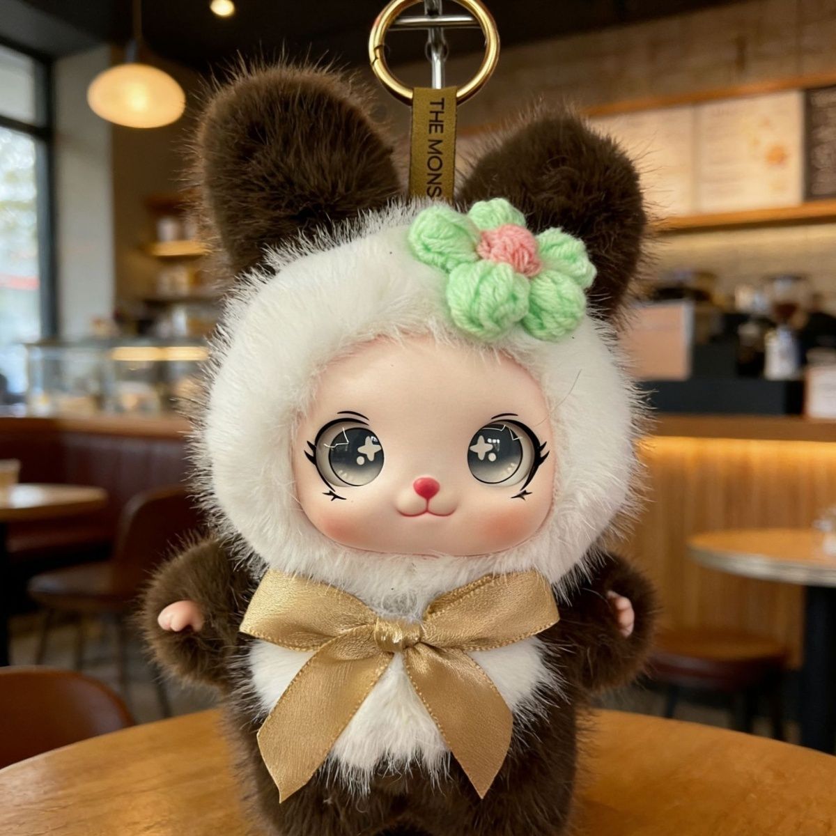 Plush Rabbit-Cat Figurine Charm