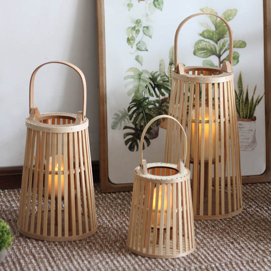 Portable Bamboo Candle Holder