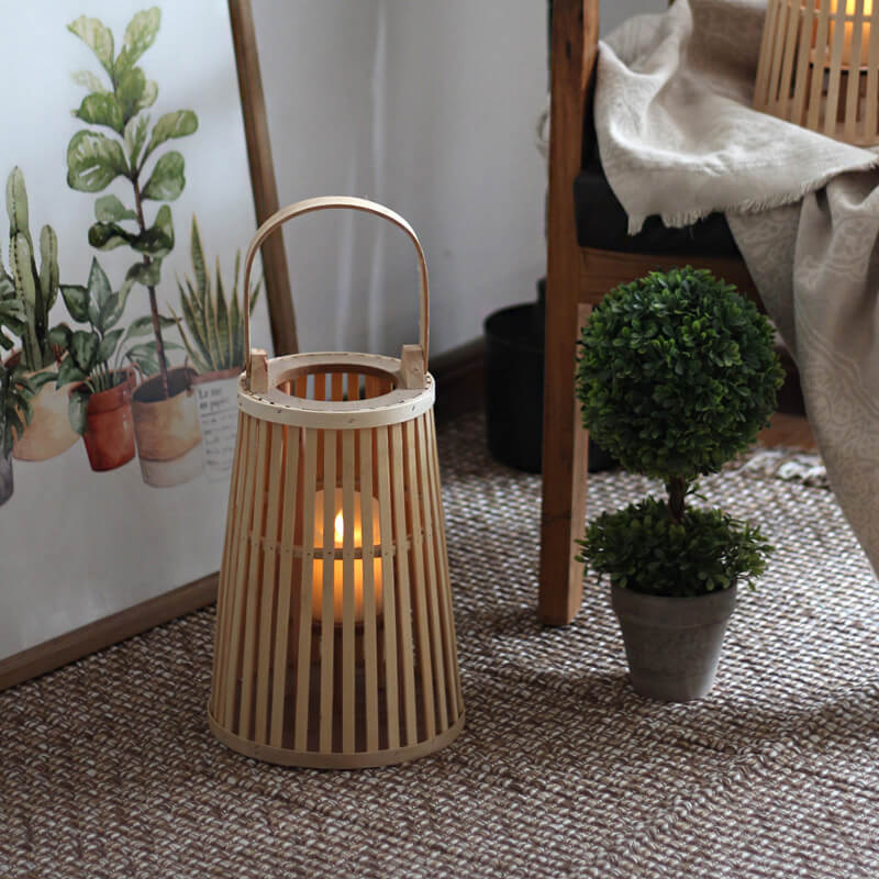 Portable Bamboo Candle Holder