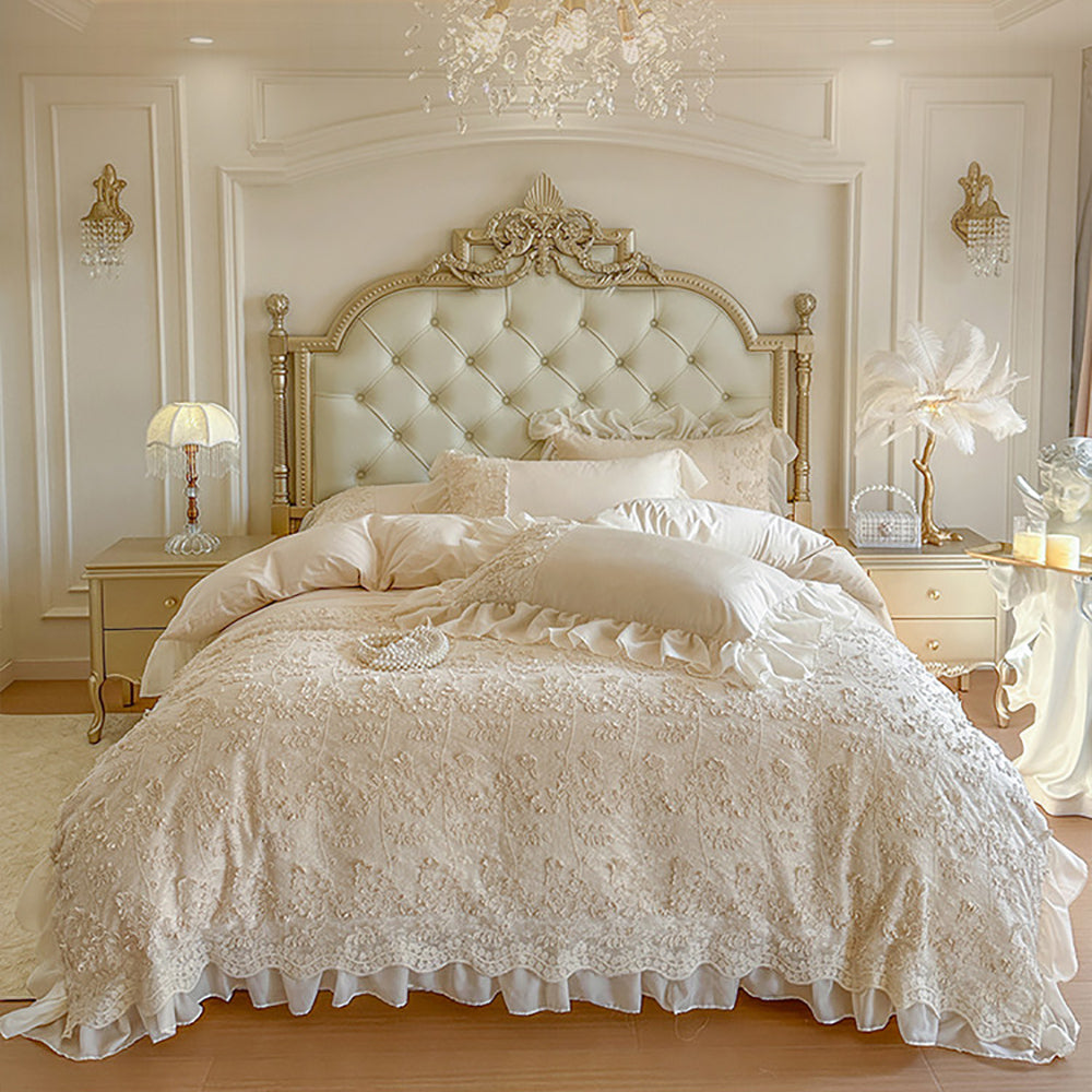 Princess-style Chiffon Lace Bedding Set