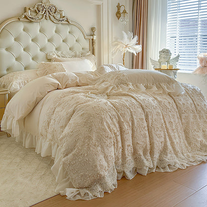 Princess-style Chiffon Lace Bedding Set