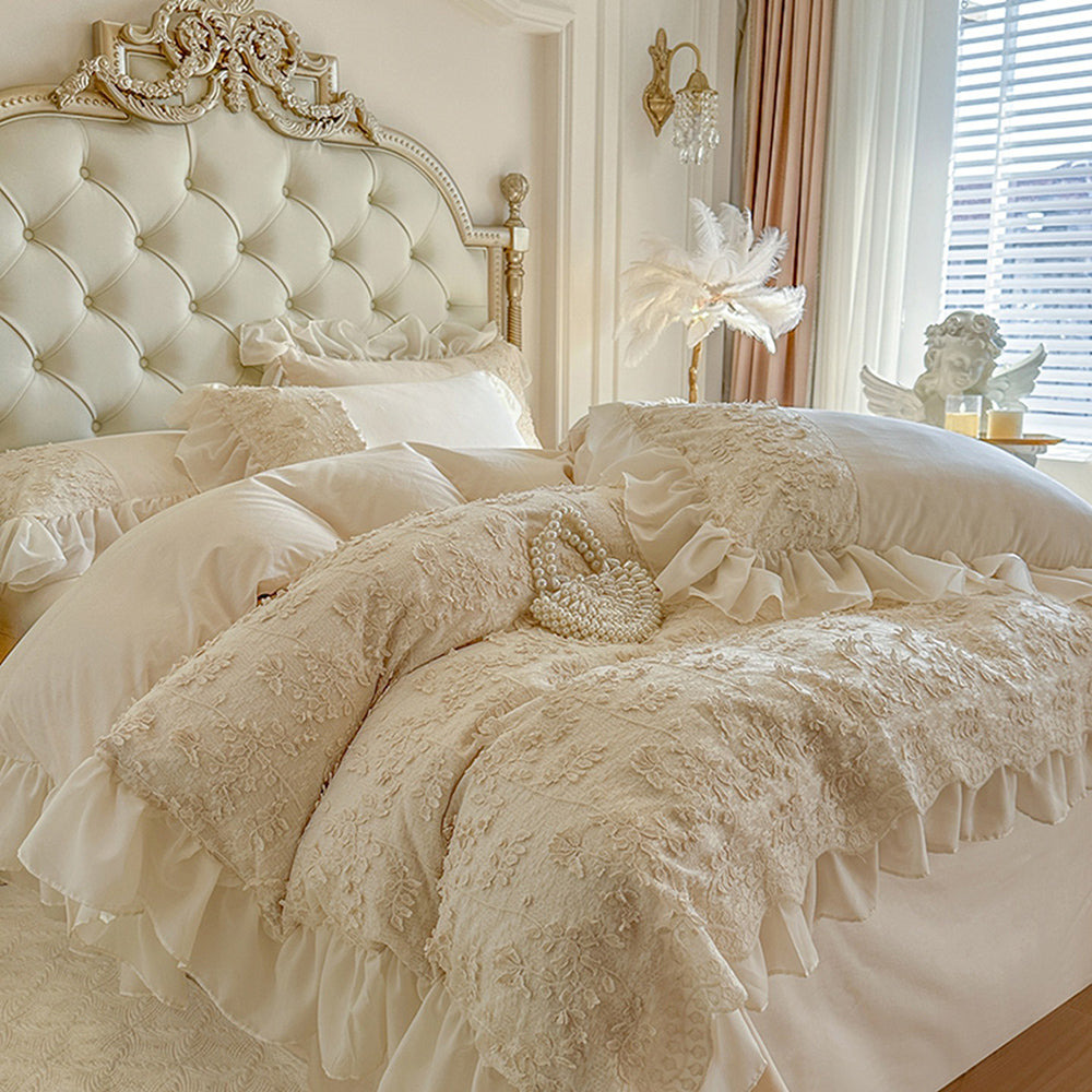 Princess-style Chiffon Lace Bedding Set