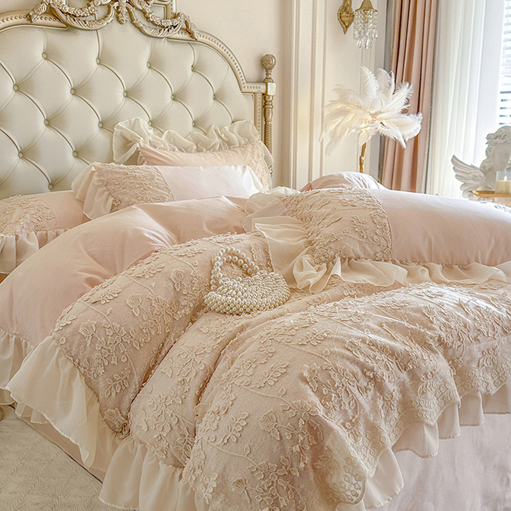 Princess-style Chiffon Lace Bedding Set