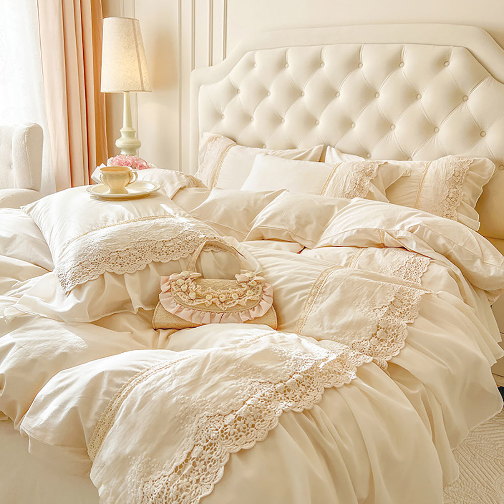 Princess-style Chiffon Lace Bedding Set