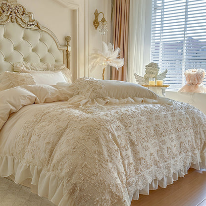 Princess-style Chiffon Lace Bedding Set