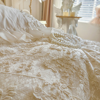 Princess-style Chiffon Lace Bedding Set