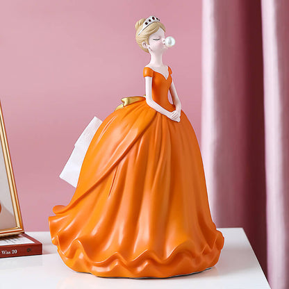 Princess Dress Resin Tissue Box