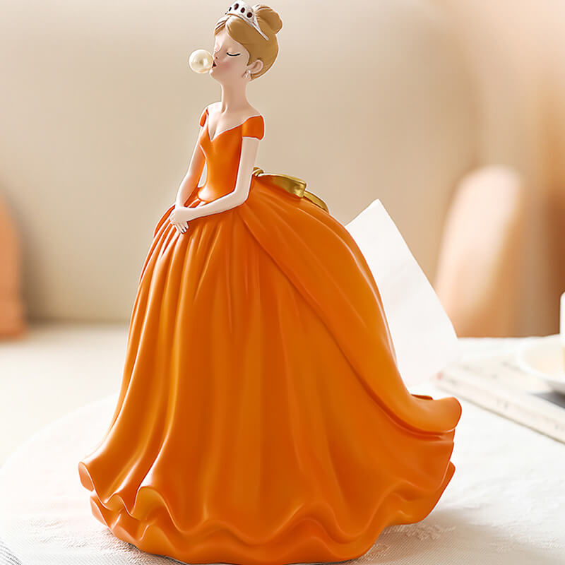 Princess Dress Resin Tissue Box