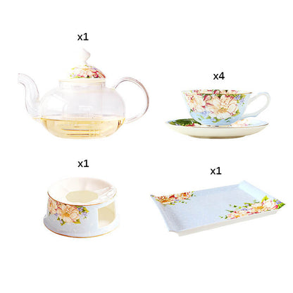 Printed Bone China Teapot Set