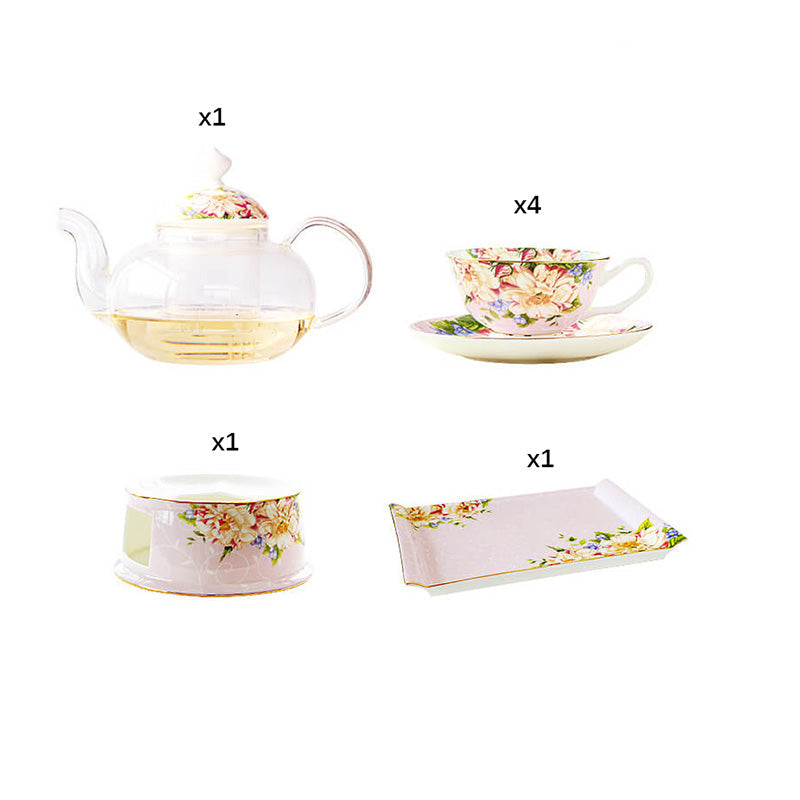 Printed Bone China Teapot Set