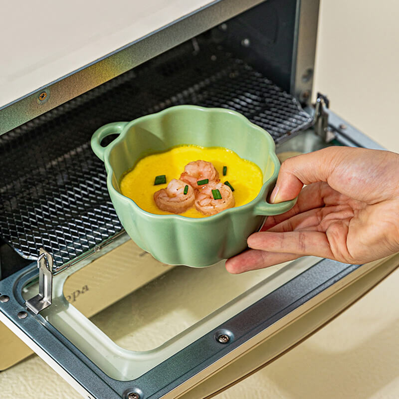 Pumpkin Shape Ceramic Baking Bowl