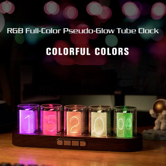 RGB Full-Color Semi-Glow Tube Clock