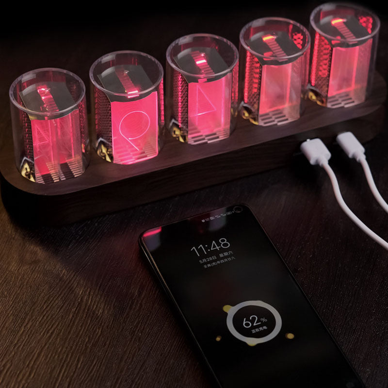 RGB Full-Color Semi-Glow Tube Clock