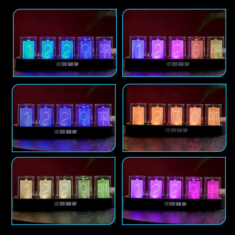 RGB Full-Color Semi-Glow Tube Clock