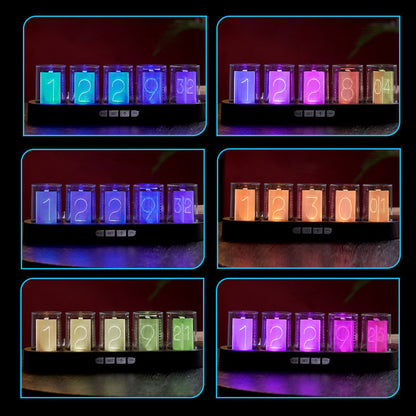 RGB Full-Color Semi-Glow Tube Clock