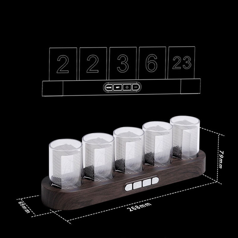 RGB Full-Color Semi-Glow Tube Clock