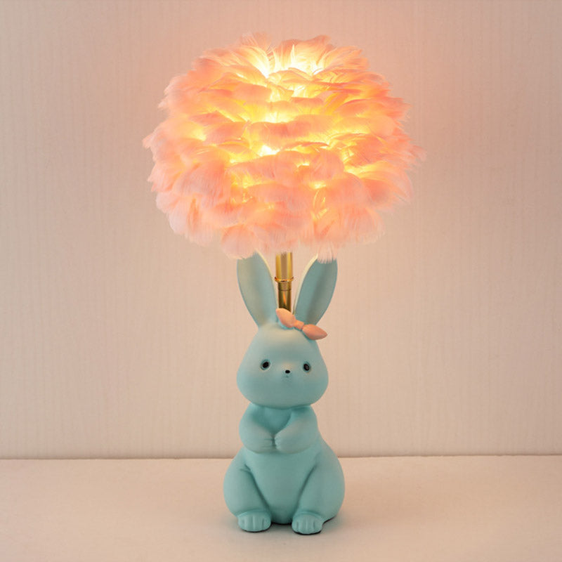 Rabbit Feather Table Lamp