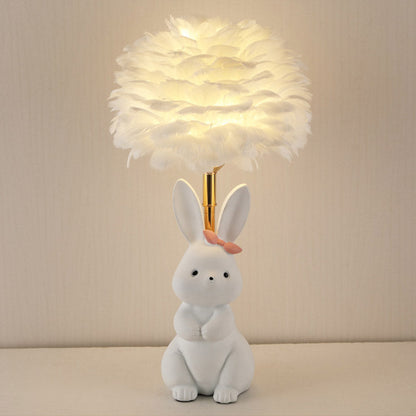 Rabbit Feather Table Lamp