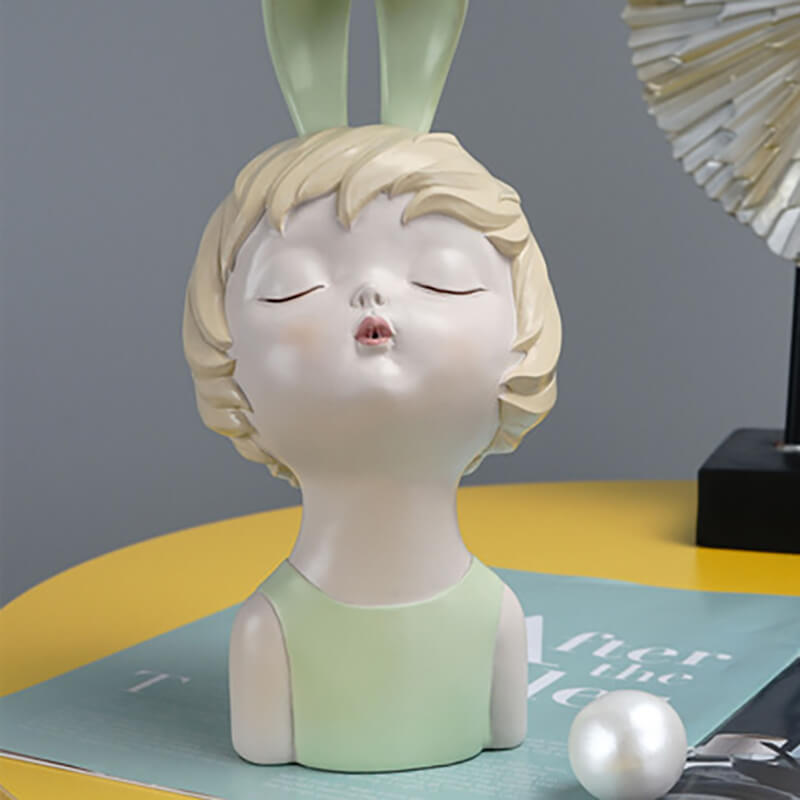 Rabbit Girl Resin Ornament