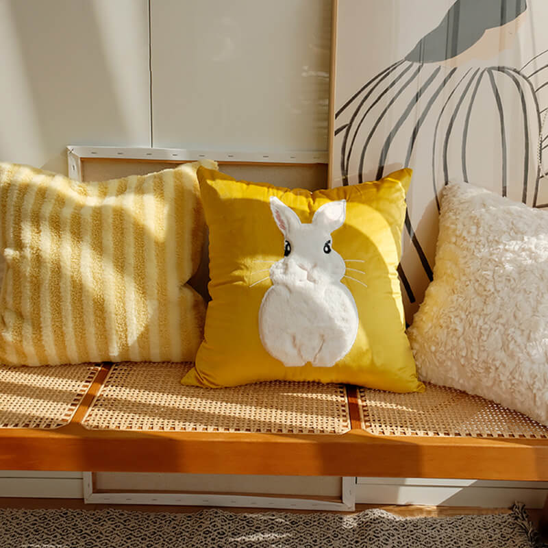 Rabbit Throw Pillow Cover