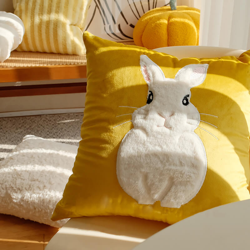 Rabbit Throw Pillow Cover