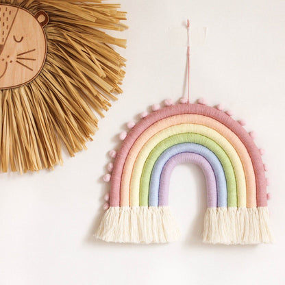 Rainbow Tassel Wall Hanging