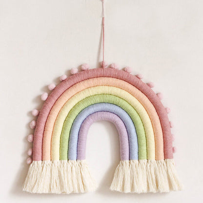 Rainbow Tassel Wall Hanging