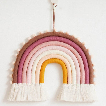 Rainbow Tassel Wall Hanging