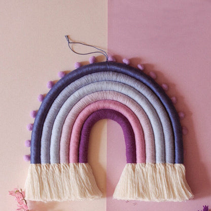 Rainbow Tassel Wall Hanging