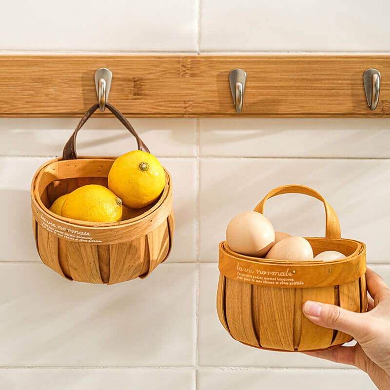 Rattan Wall Hanging Storage Basket