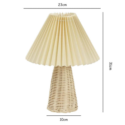 Rattan Pleated Table Lamp