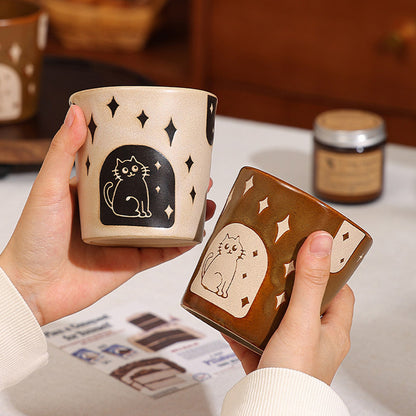Retro Cat Coffee Mug