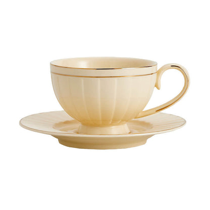 Retro Ceramic Coffee Cup And Saucer Set