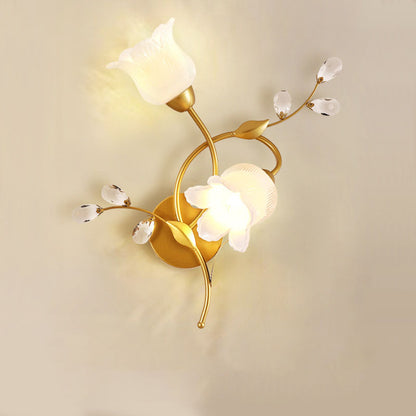 Retro Double Flower Wall Lamp