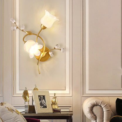Retro Double Flower Wall Lamp