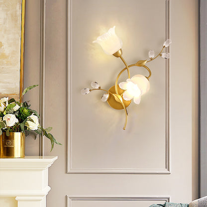 Retro Double Flower Wall Lamp