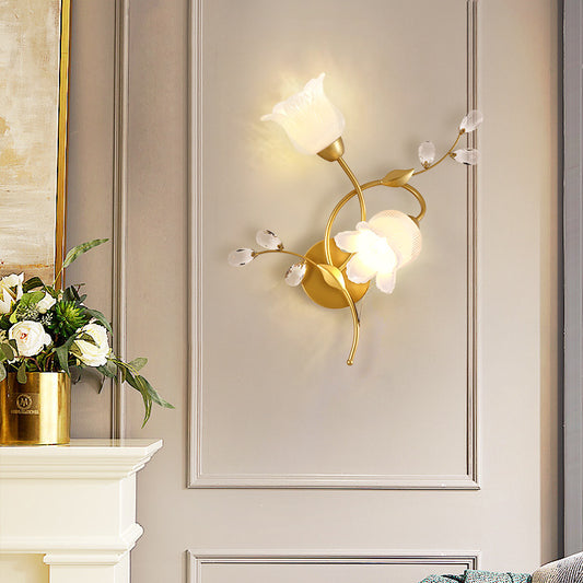 Retro Double Flower Wall Lamp