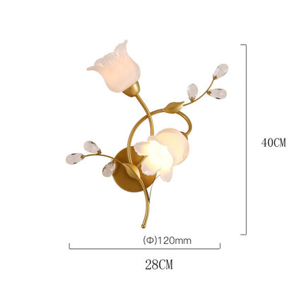 Retro Double Flower Wall Lamp