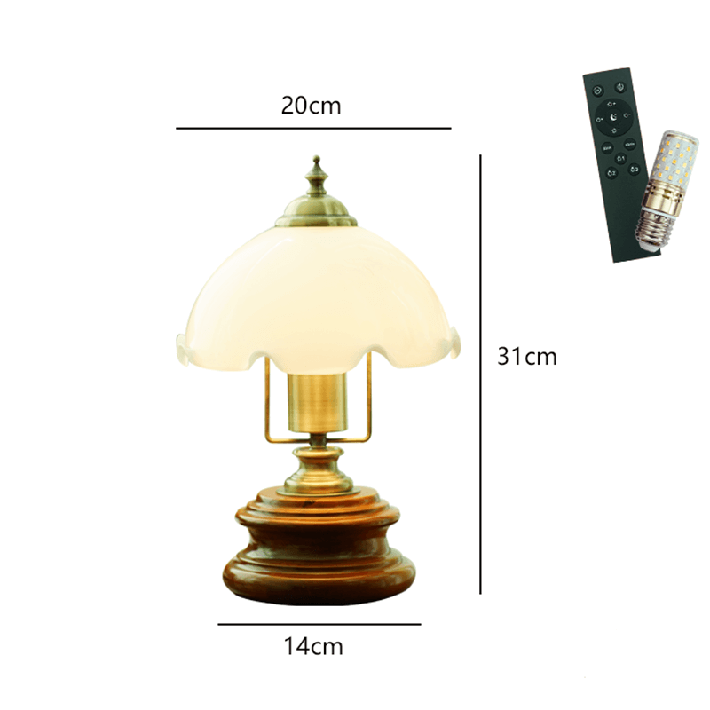 Retro Flower Glass Table Lamp