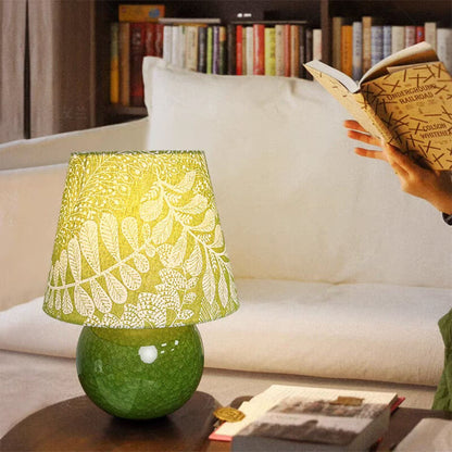 Retro Green Ice Crack Table Lamp