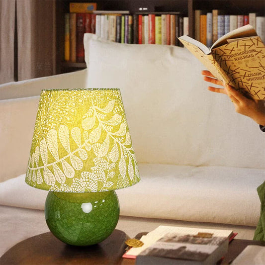 Retro Green Ice Crack Table Lamp