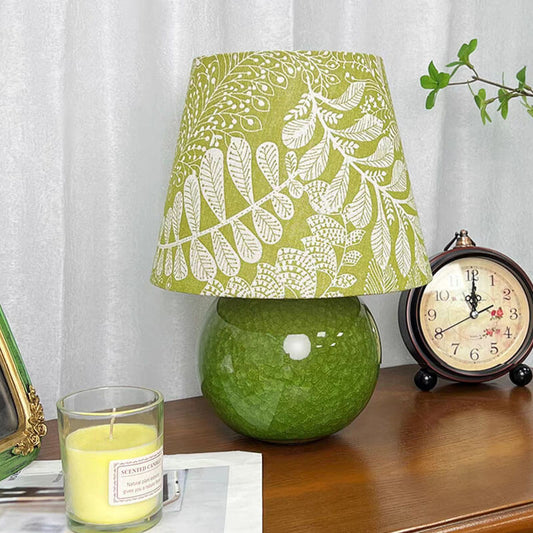 Retro Green Ice Crack Table Lamp