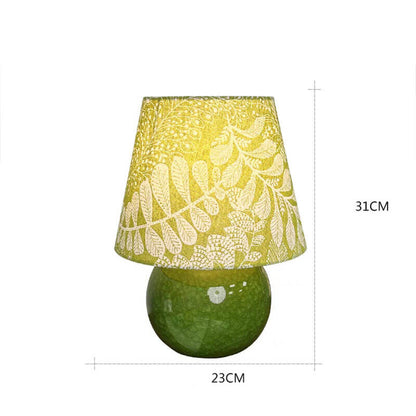 Retro Green Ice Crack Table Lamp