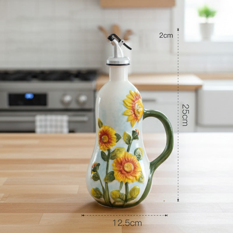 Retro Style Ceramic Vinegar and Oil Bottle